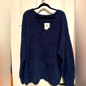 Aerie Navy Blue Women's V-Neck Sweater
